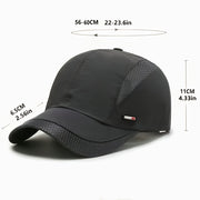 Men's Mesh Baseball Cap with Large Brim Quick-Dry Breathable Casual Outdoor Sports