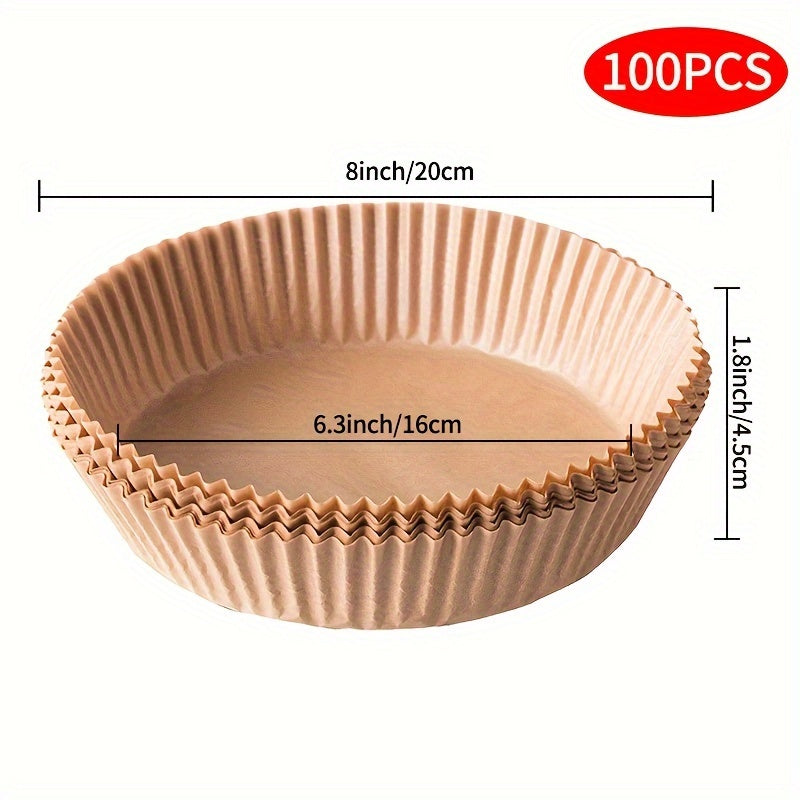 Dual-Sided Silicone Air Fryer Paper Plate Oil-Proof Nonstick Baking Dish for French Fries