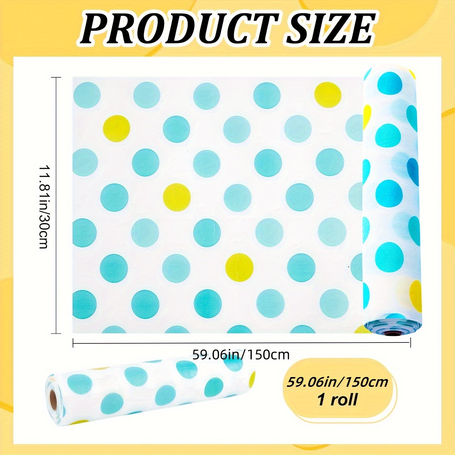 Patterned Non-Adhesive Shelf Liner Waterproof Washable 30cm x 150cm for Kitchen Refrigerator Storage