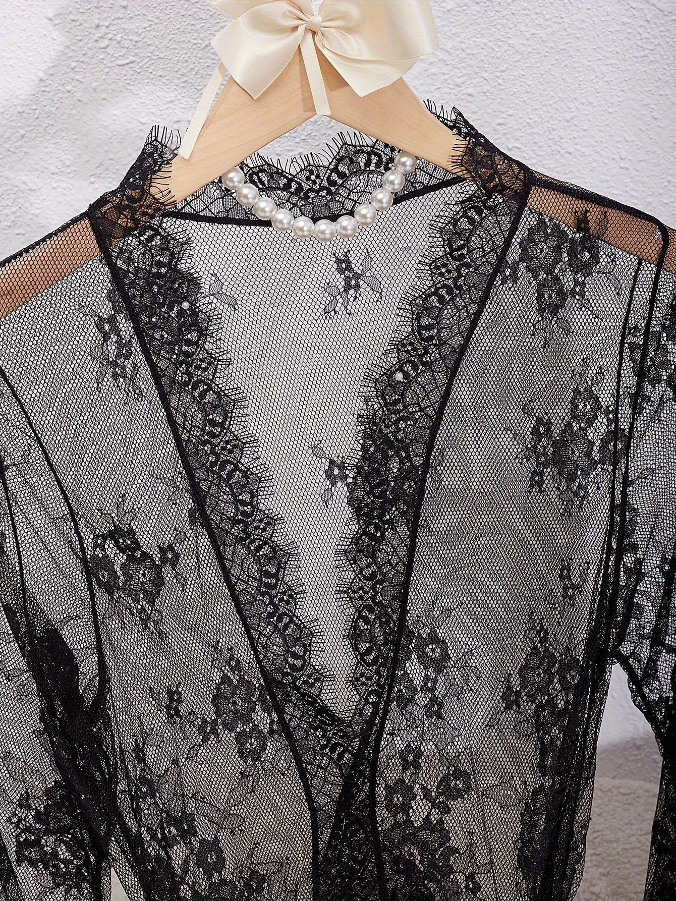 Women’s Mesh Lace Lingerie and Nightgown Set Soft Sleepwear 2024