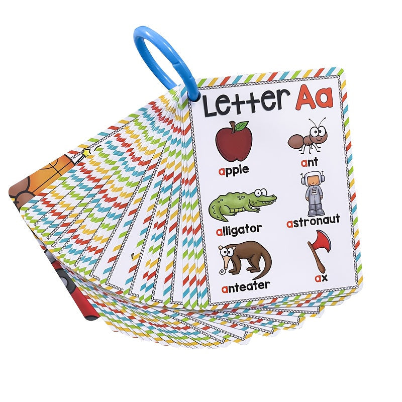 Educational Flash Cards Set 26 Letters Phonics Waterproof for Kids