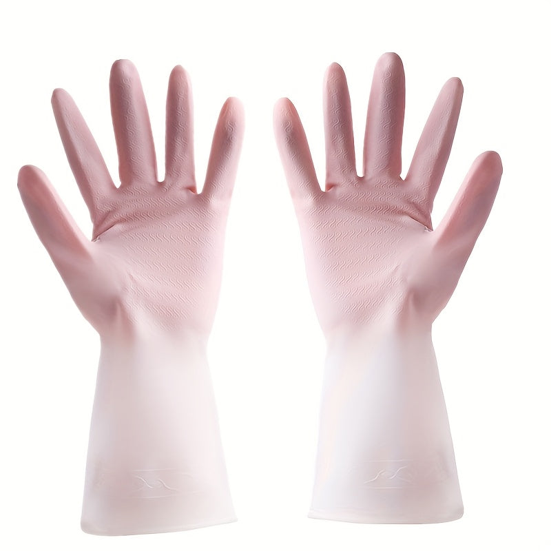Set of 3 Waterproof PVC Cleaning Gloves for Kitchen Bathroom and Outdoors