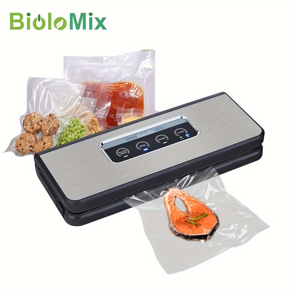 Vacuum Packing Machine seals food with 10 vacuum bags for wet dry storage