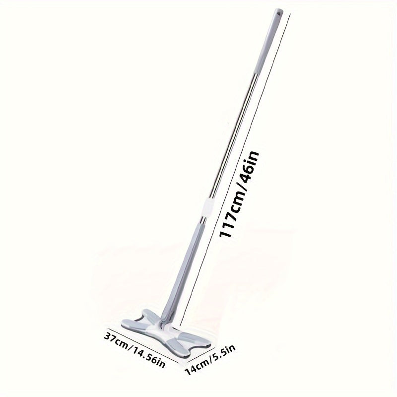 Butterfly Shaped Flat Mop Kit with Microfiber Pad and Reusable Cloths for Wet Dry Cleaning