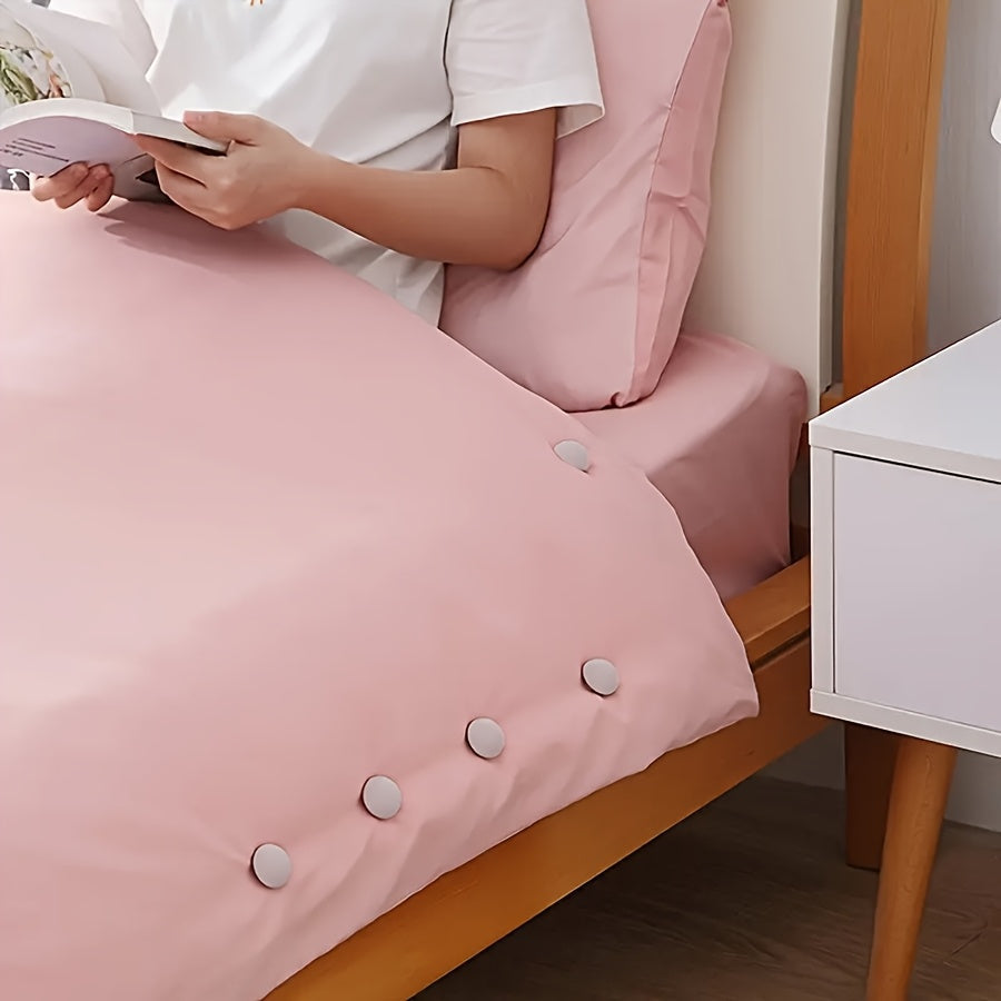 4-Pack Mushroom Shaped Duvet Clips with Easy Unlock System and Invisible Design