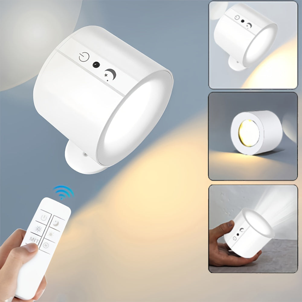 Tegishli boshqaruv bilan dimmable LED devor lampalari, ikki tomonlama yoritish bilan o'qish lampasi, 3 ta yorug'lik darajasi va 3 ta rang rejimi, zaryadlanadigan batareya, bir nechta xonalar uchun simsiz dizayn.