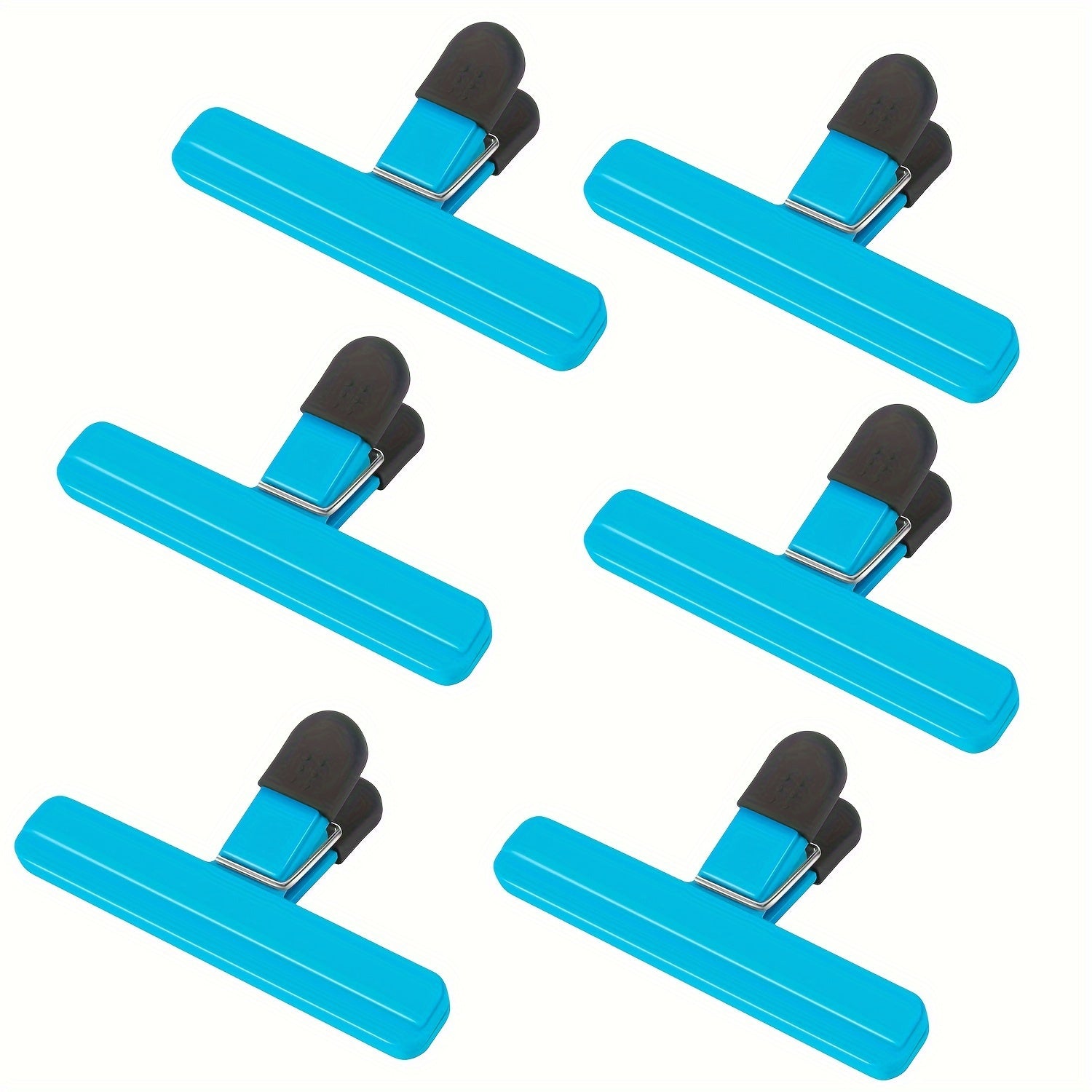 Namlikka chidamli saqlash uchun 6 ta qayta ishlatiladigan oziq-ovqat sumkasi yopish kliplar to'plami