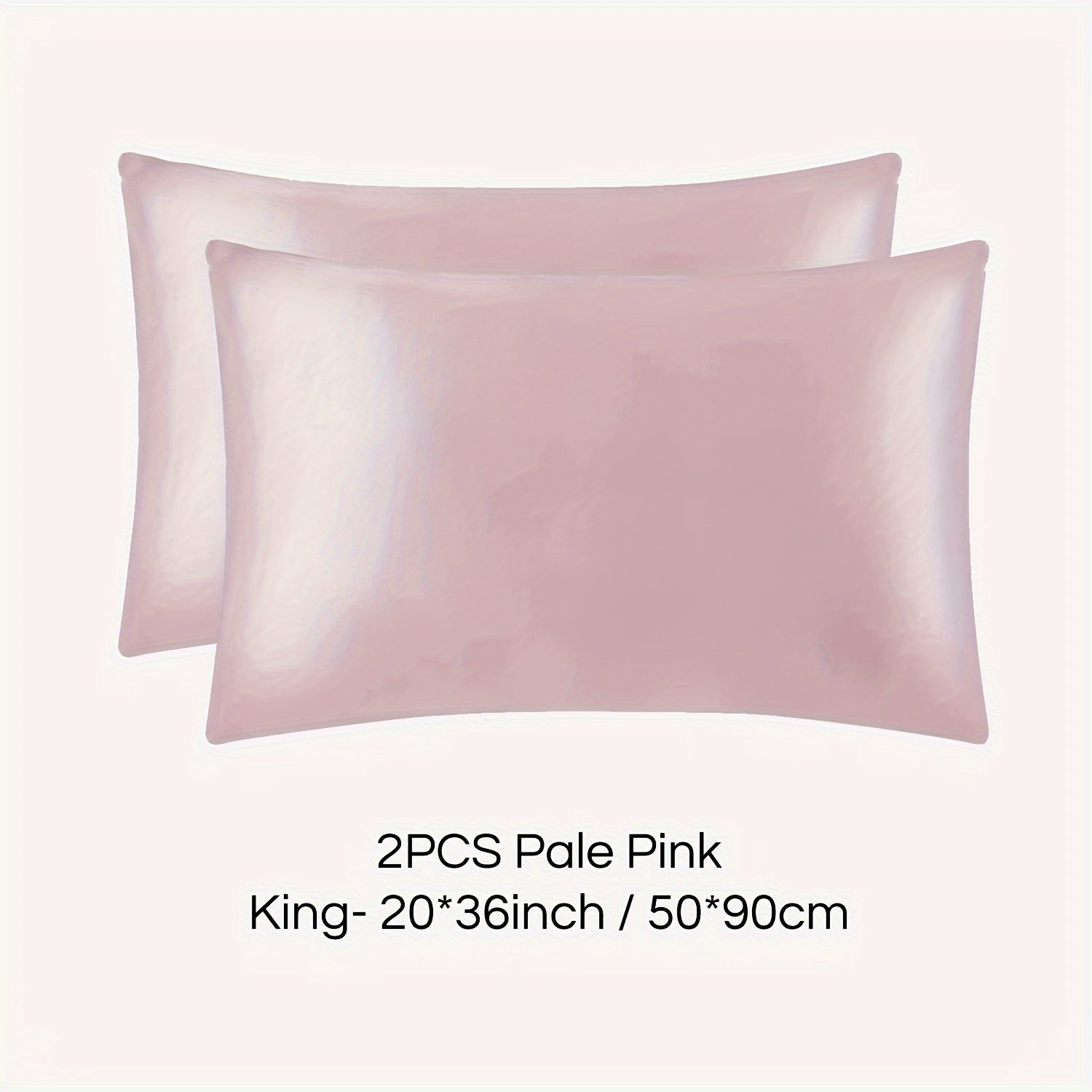 Set of 2 Mulberry Silk Pillowcases Hypoallergenic Satin Weave Solid Color Invisible Zipper Machine Washable Skin Hair Care