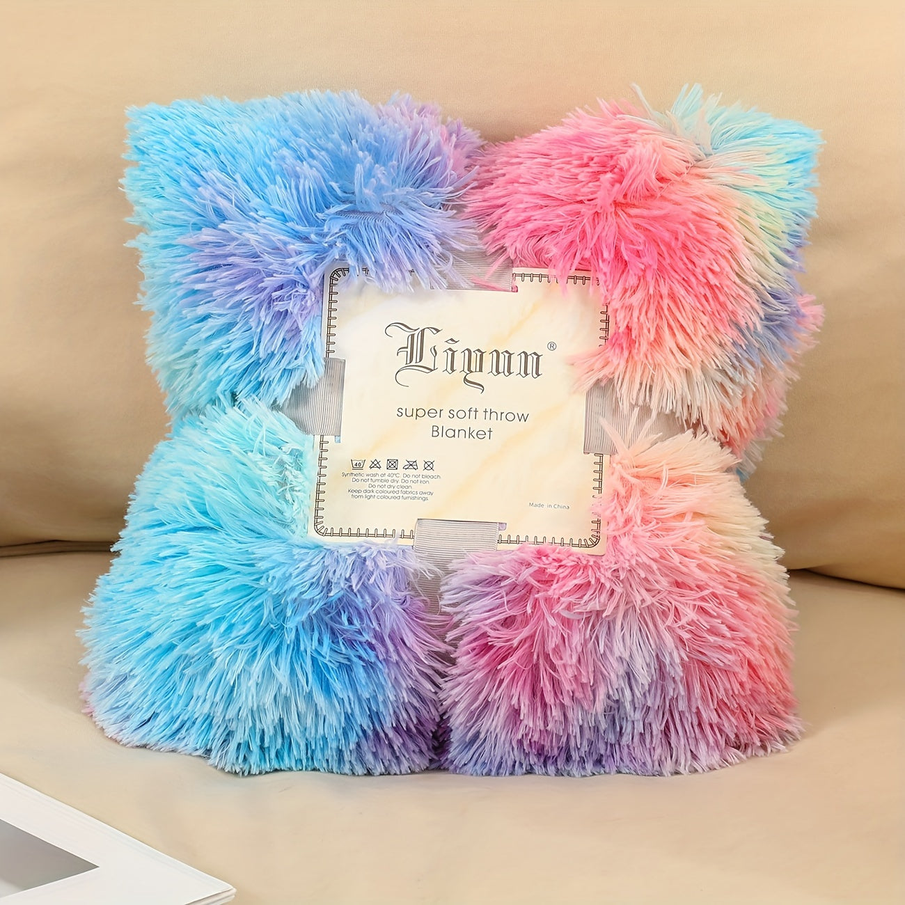 Bohemian Plush Throw Blanket Cozy Soft Warm for Couch Bed Outdoor Gift