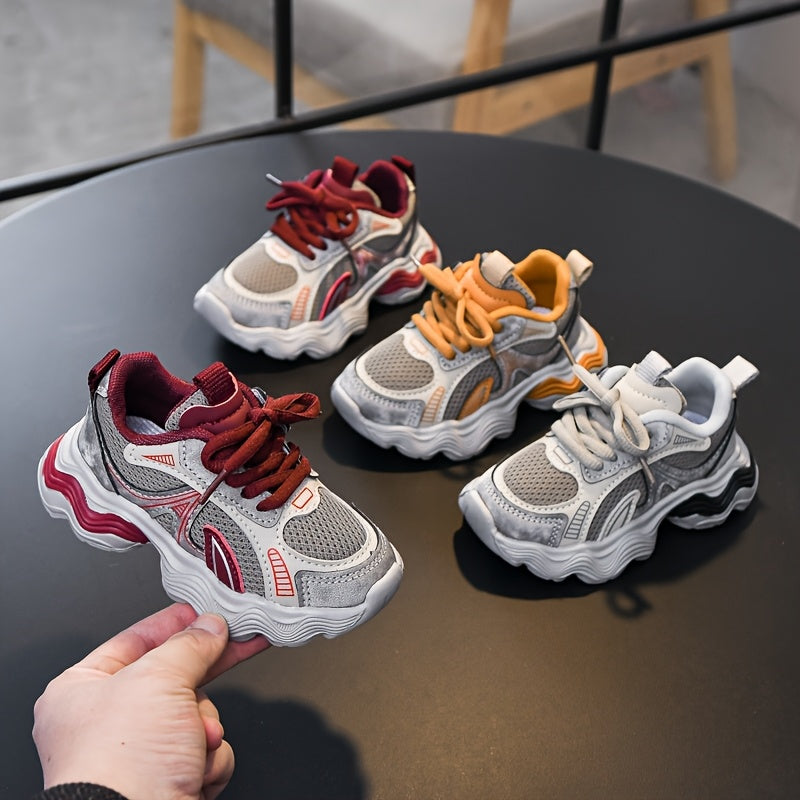 Teen Boys Girls Casual Breathable Anti-slip Sports Sneakers Low Top PU Rubber All-Season