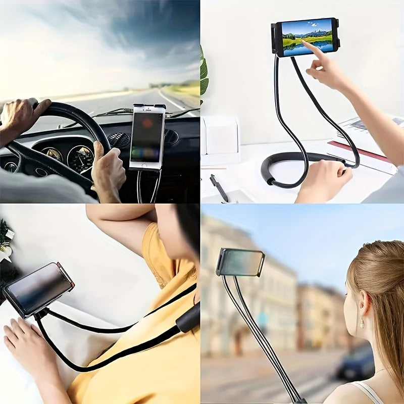 Adjustable Neck Mobile Phone Holder with 360 Degree Rotation Hands-Free Lightweight