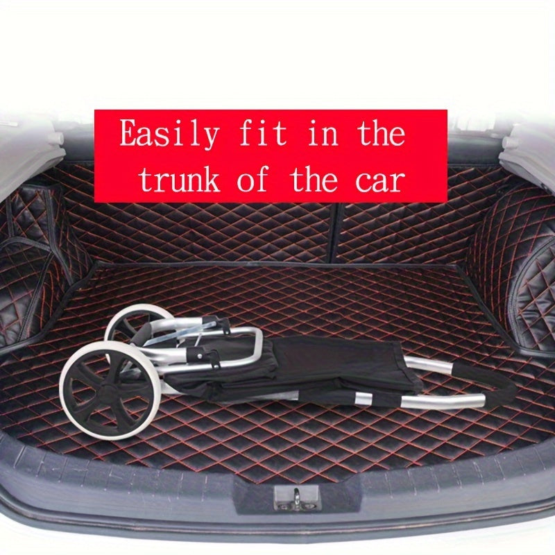 Aluminiy va plastikdan yasalgan, ajratiladigan saqlash qutisi bilan jihozlangan portativ egiluvchan xarid aravachasi. Oziq-ovqat xarid qilish, ko'chirish yoki lagerda qolish uchun ideal. Elektr energiyasi talab qilinmaydi. Mustahkam xususiyatlarga ega.