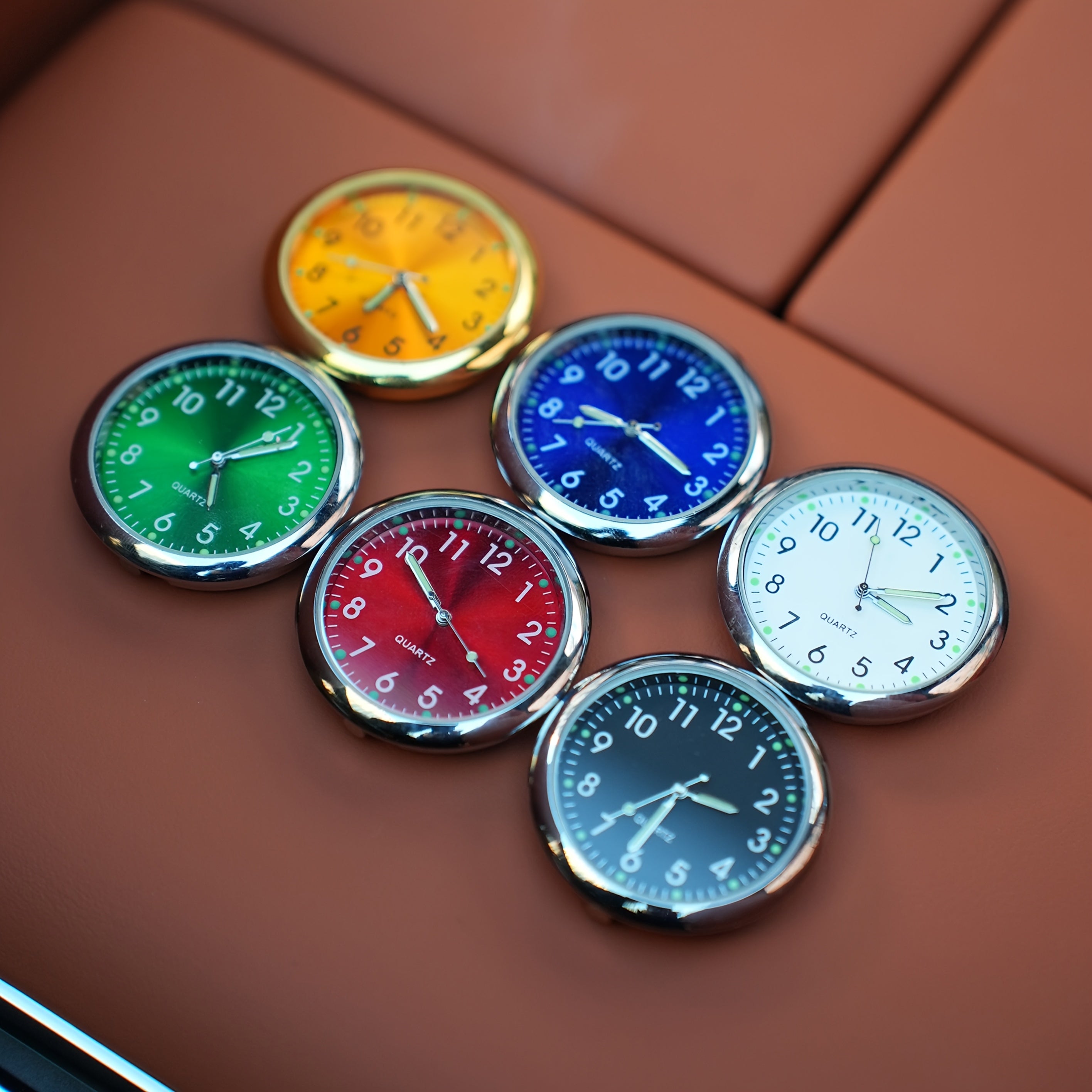 Universal Car Quartz Clock Creative Luminous Pointer Dashboard Decoration