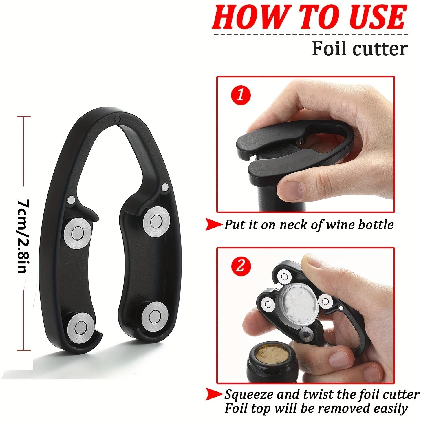 Juego de sacacorchos con bomba de aire, vertedor, cortador de foil y tapón de vacío para amantes del vino
