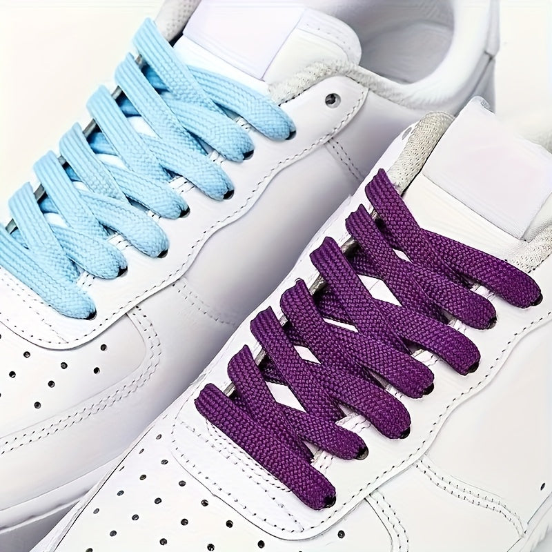 2Pcs Durable Nylon Flat Shoelaces for Sports Shoes and Boots