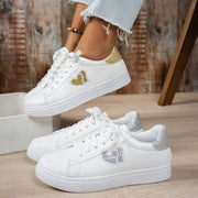 Women's White Sneakers Minimalist Casual Shoes Cushioned Comfort