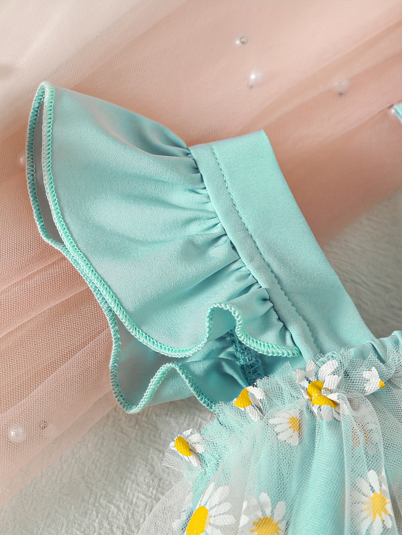 Baby Girls Summer Outfit Daisy Print Bodysuit and Sun Hat Set