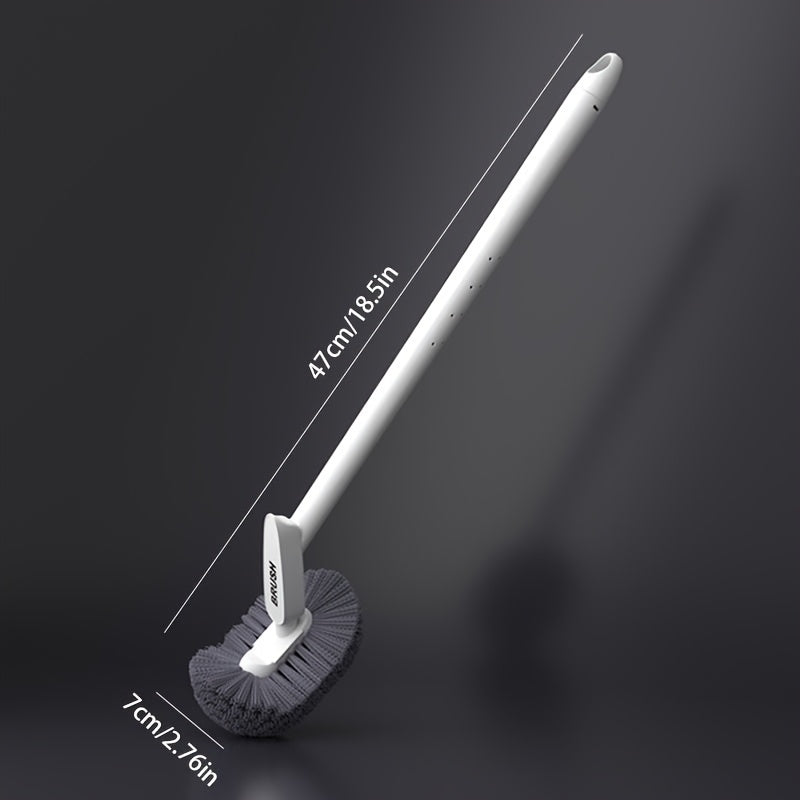 Ergonomic Long Handle Toilet Brush with C-Shaped Head Bathroom Cleaning Tool