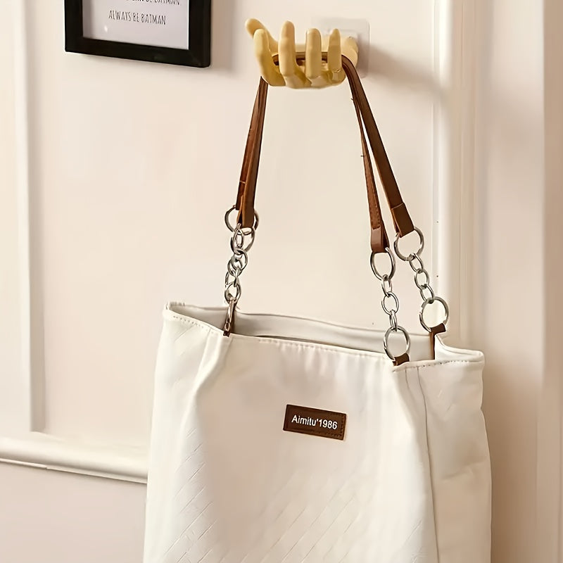 Gancho de pared con adhesivo fuerte para llaves, auriculares y almacenamiento en el baño