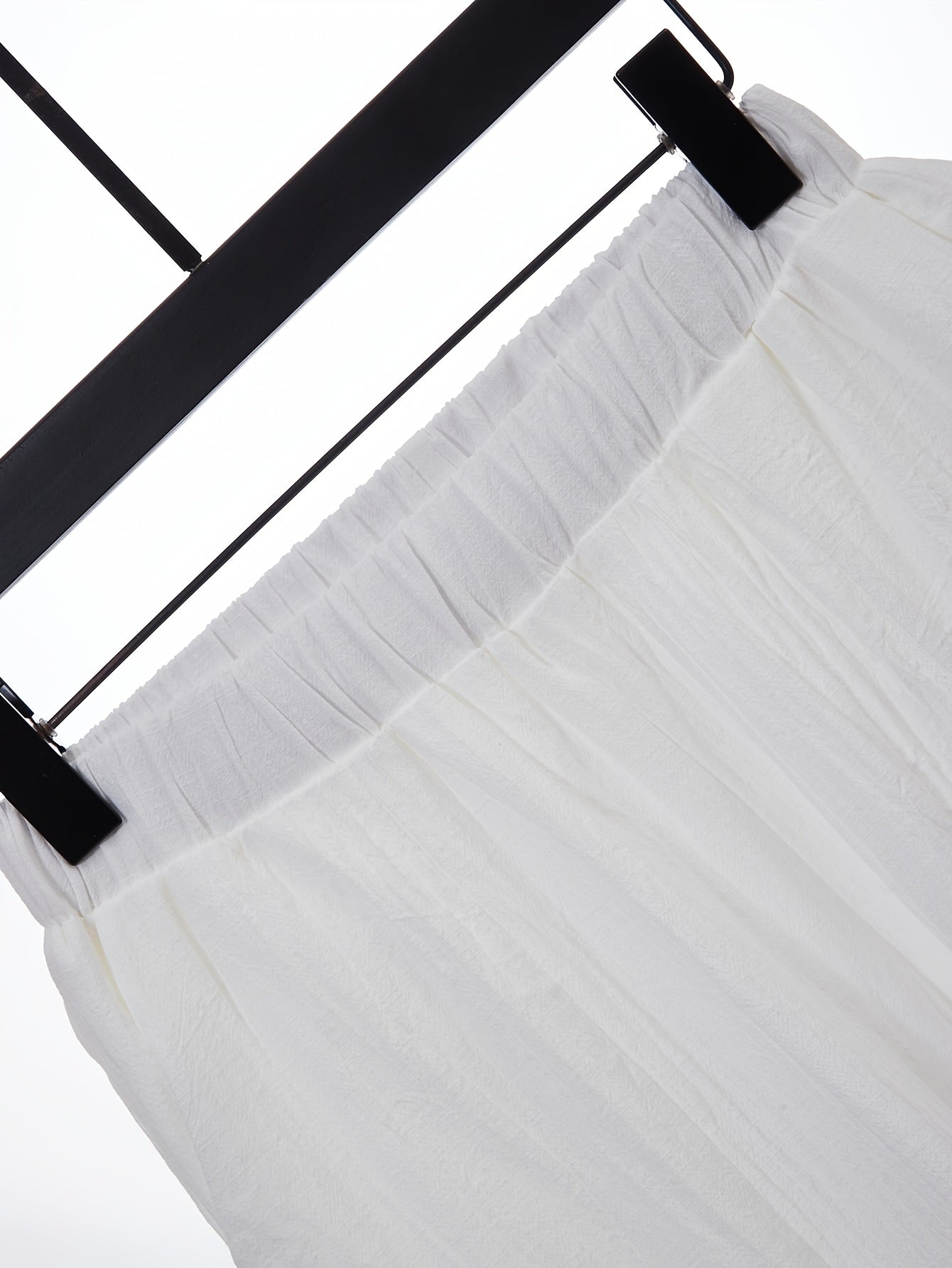 Pantalones de rayón casual con bordado para mujer, color sólido, primavera y otoño