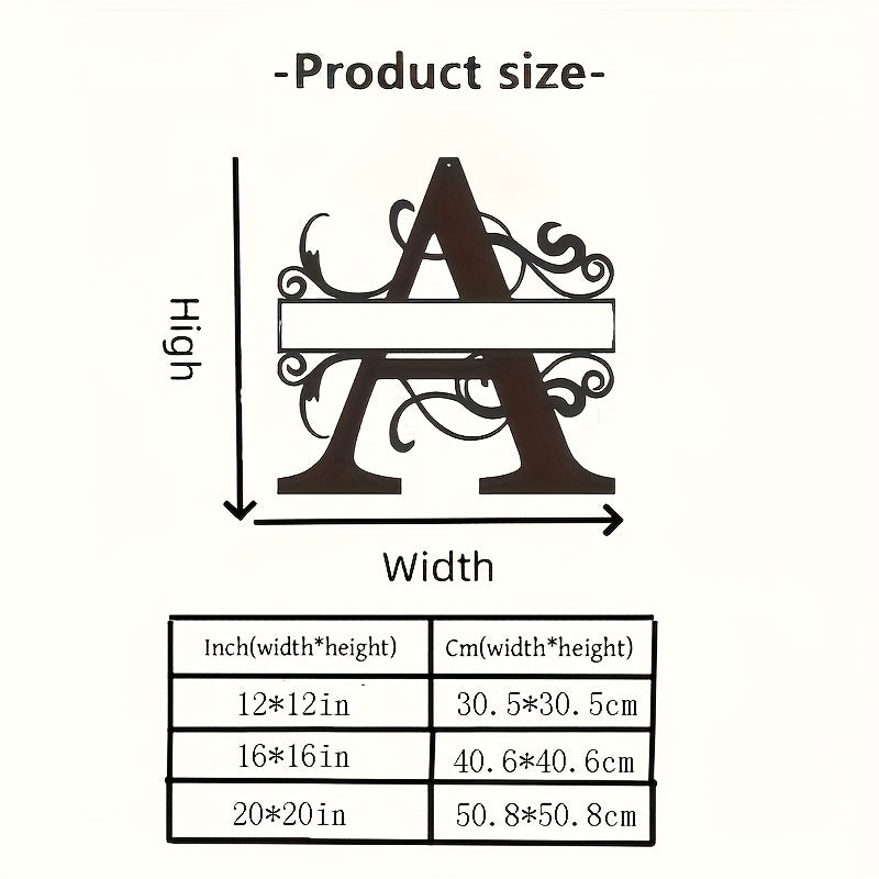 Personalized Last Name Sign with Split Letter Design for Front Door or Garden Decor