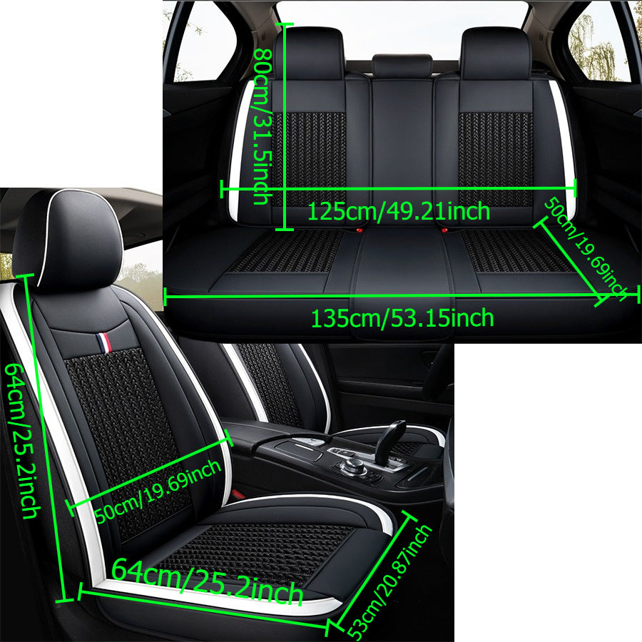 Car Seat Cover Set for 5-Seater SUVs Black and Red Breathable Wear-Resistant