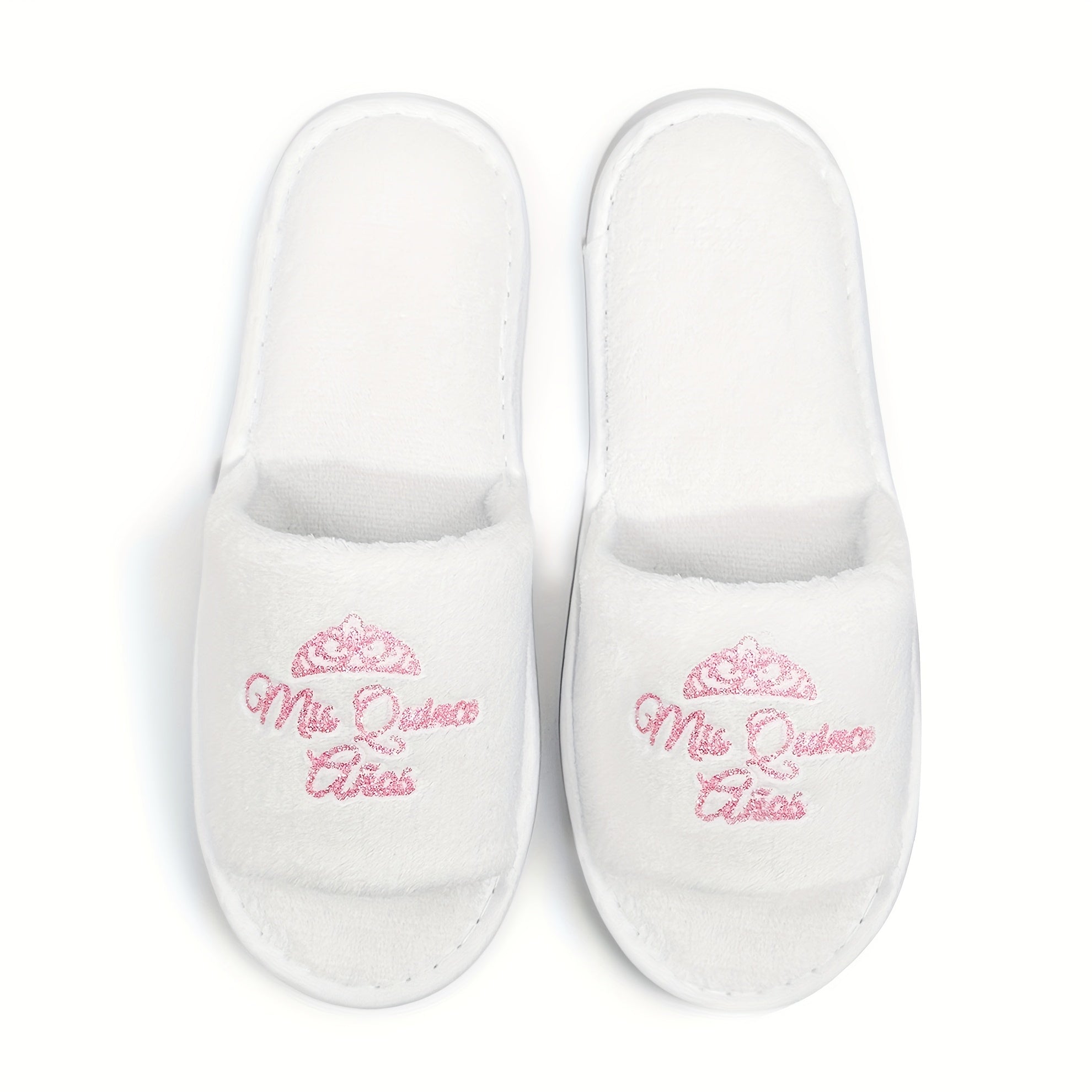 Girls Quinceanera Glitter Gold Slippers Open Toe Indoor Shoes