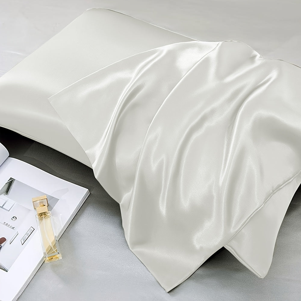Two-Pack Satin Pillowcases Ultra Soft Cooling Hair Sleep Covers