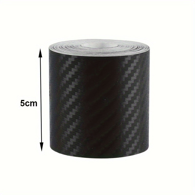 Car Door Sill Protector Carbon Fiber Anti-Scratch Kick Guard Pad