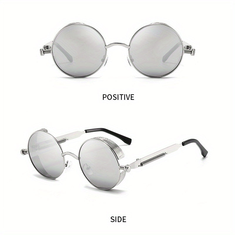 Uniseks Retro Steampunk Rangi Blokli Quyoshdan Himoyalovchi Ko‘zoynaklar Haydash va Moda uchun