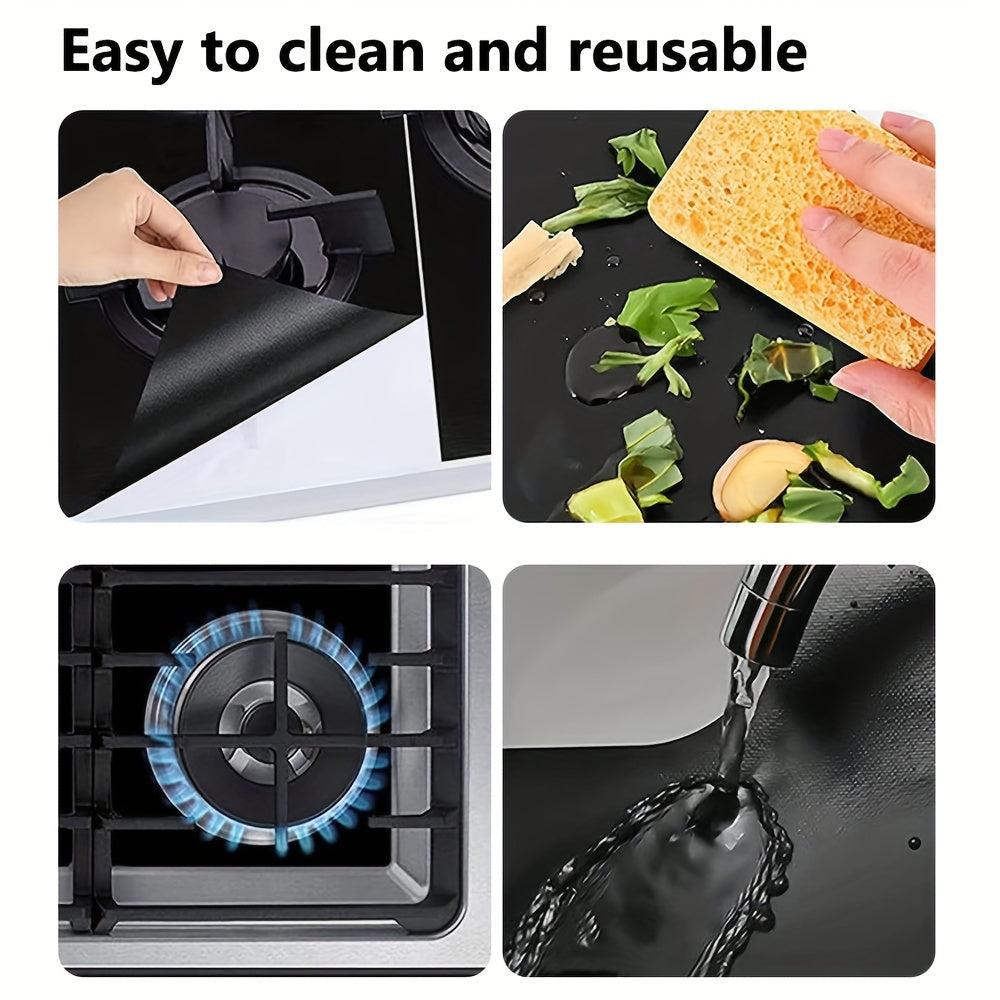 Gas Stove Protective Cover Set with Anti-Fouling Oil-Proof Pads and Cleaning Pads