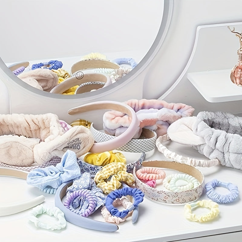 Soch aksessuari tashkilotchisi tokcha devorga o'rnatiladigan saqlash joyi boshbog'lar, kliplar, bukiladigan, portativ