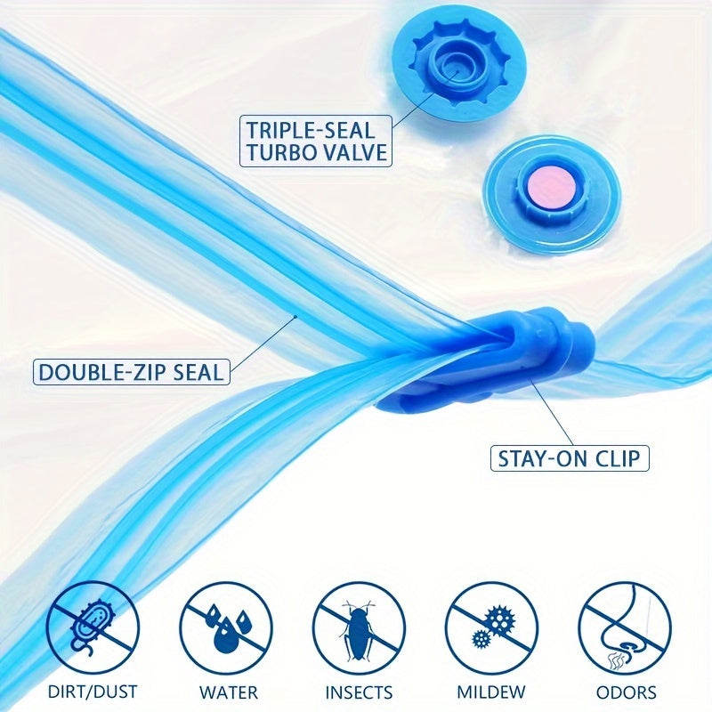 Vacuum Storage Bags Set of 8 with Hand Pump Compression Bags for Clothes