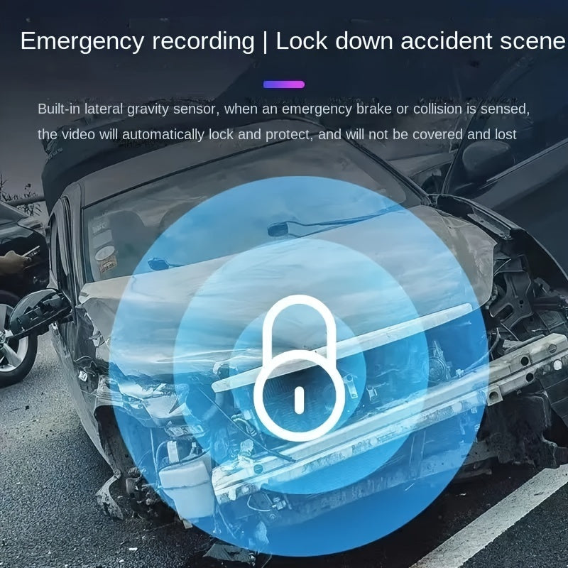 720P HD Car Dash Camera with 6.1cm IPS Display Wide Angle HDR Night Vision