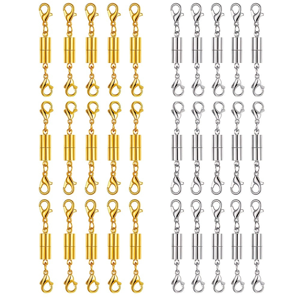 Set of 12 Magnetic Jewelry Clasps for Necklaces and Bracelets Secure Closure