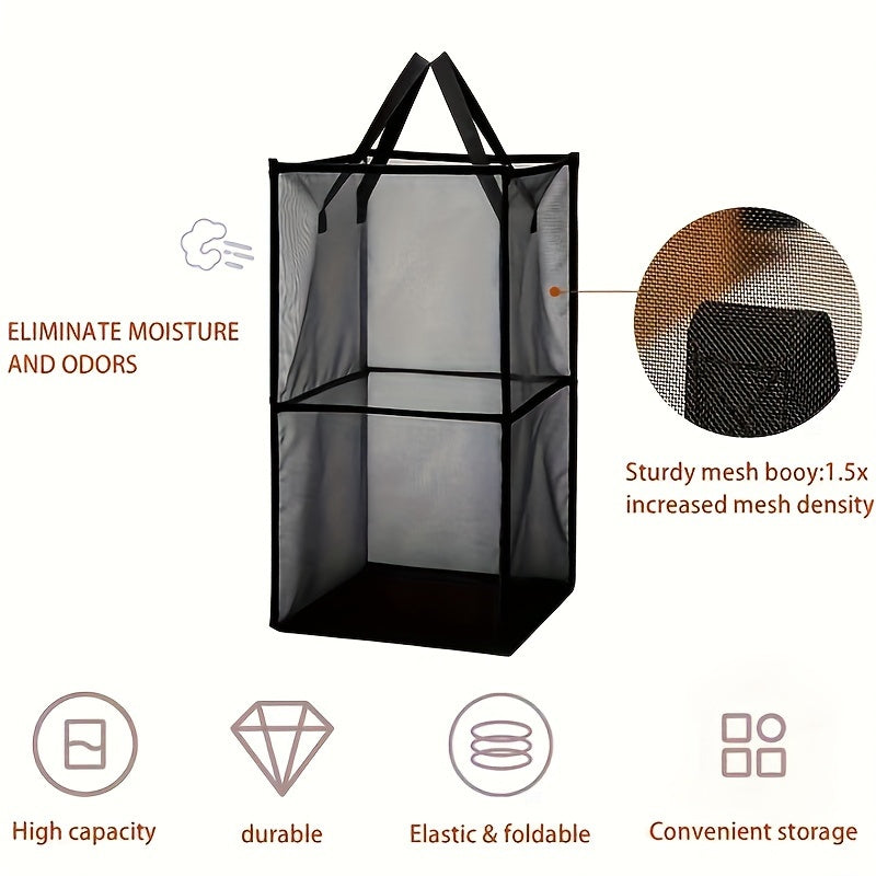 Cesta de ropa plegable con asas para almacenamiento de juguetes en el baño y organización del hogar