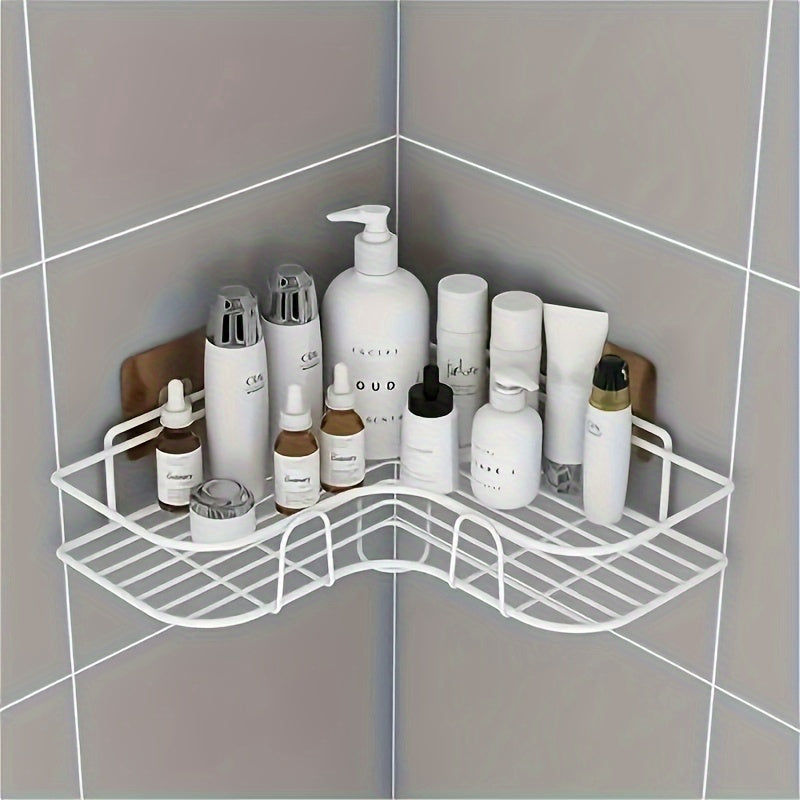 Corner Shower Shelf with Soap Holder and Caddy Basket for Bathroom Storage