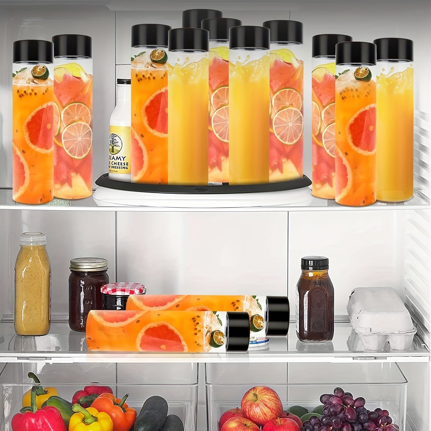 Six Clear Plastic Sensory Bottles 10oz Reusable Classroom Craft Party Supplies