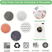 Replacement Mop Pads for Steam Mops All-in-One Scrubbing Soft Washable Set