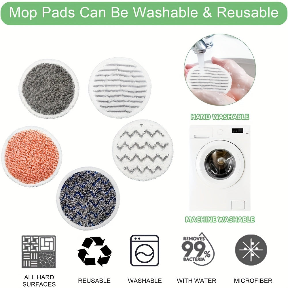 Replacement Mop Pads for Steam Mops All-in-One Scrubbing Soft Washable Set