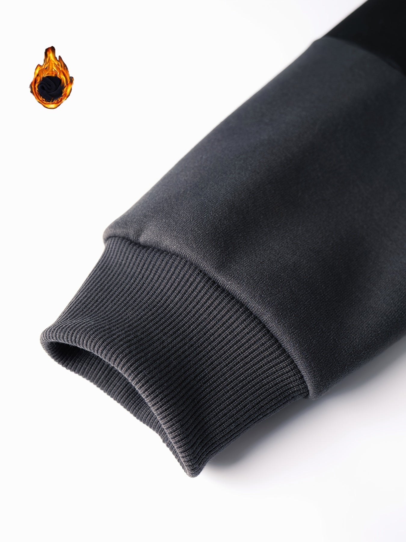 Katta o'lchamdagi erkaklar uchun qarama-qarshi rangli kapüşonli sviter bahor, kuz, qish uchun