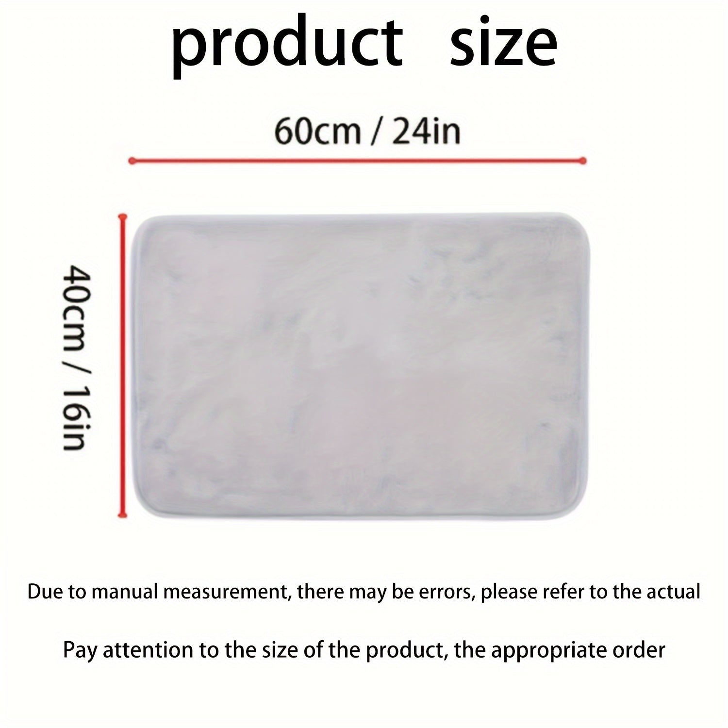 Ultra-Soft Memory Foam Bath Mat 39.88x59.94cm Non-Slip Absorbent Quick Dry