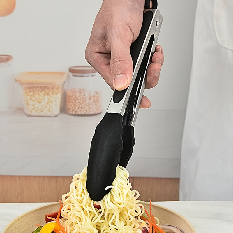 Stainless Steel and Nylon Kitchen Tongs Heat Resistant Easy Grip for BBQs and Cooking