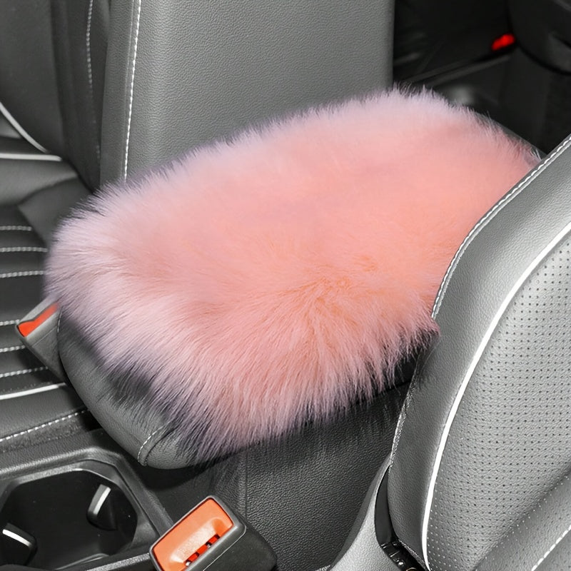 Rangli junli avtomobil o'rindig'i padchasi, universal moslik, sintetik jun, hashamatli