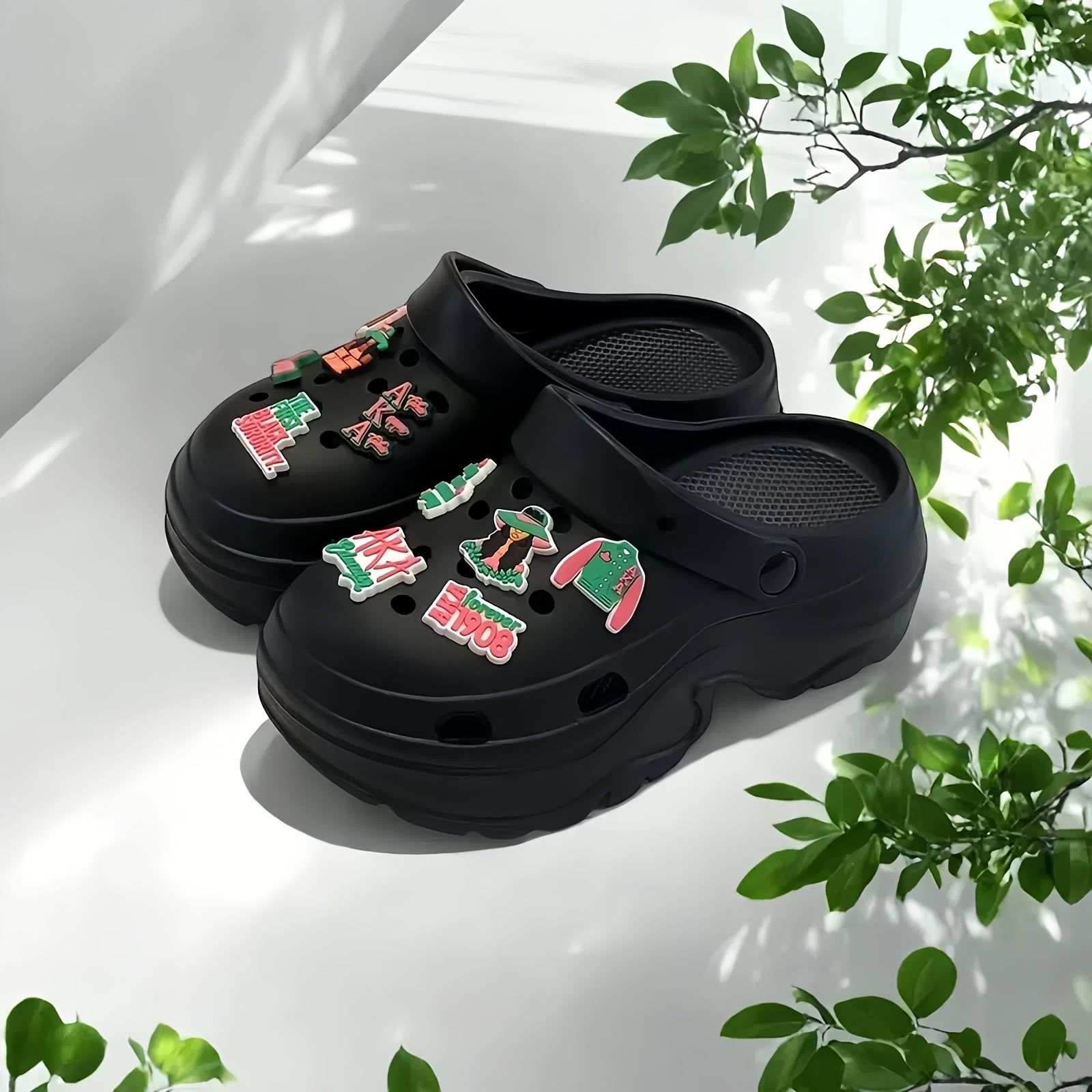 Women’s Summer EVA Hollow Breathable Sandals Non-Slip Garden Beach Shoes