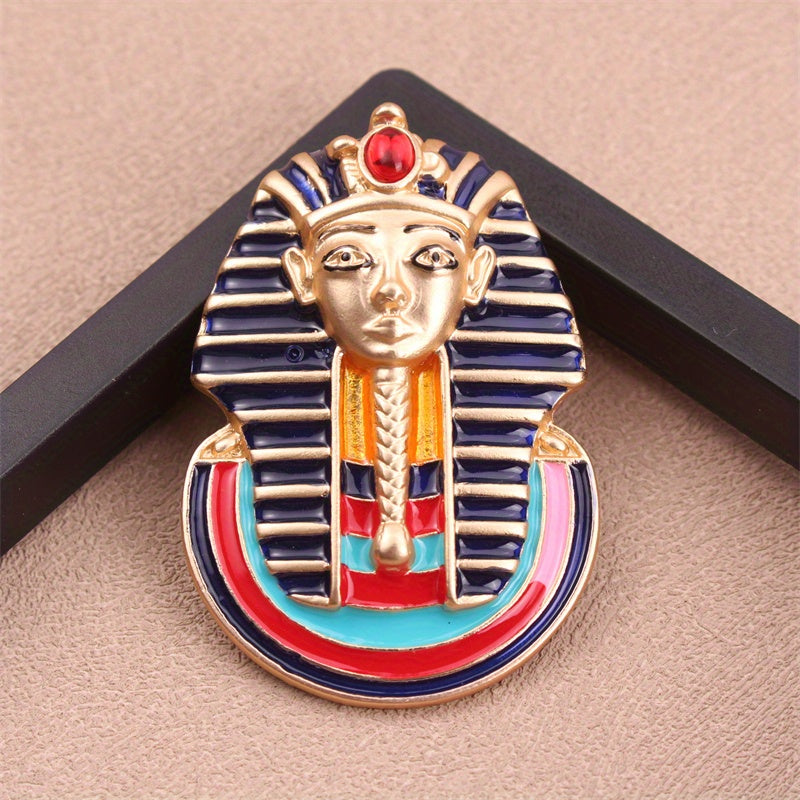 Elegant Rhinestone Pharaoh Brooch Pin Irregular Shape for Clothing Bags Hats
