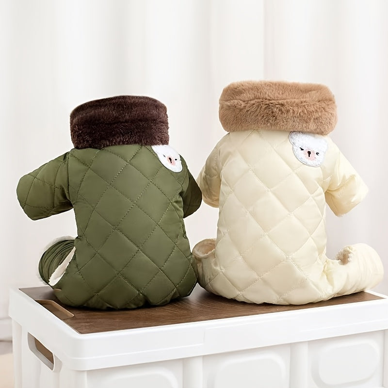 Dog Jumpsuit All-Season Plush Lined for Small to Large Breeds