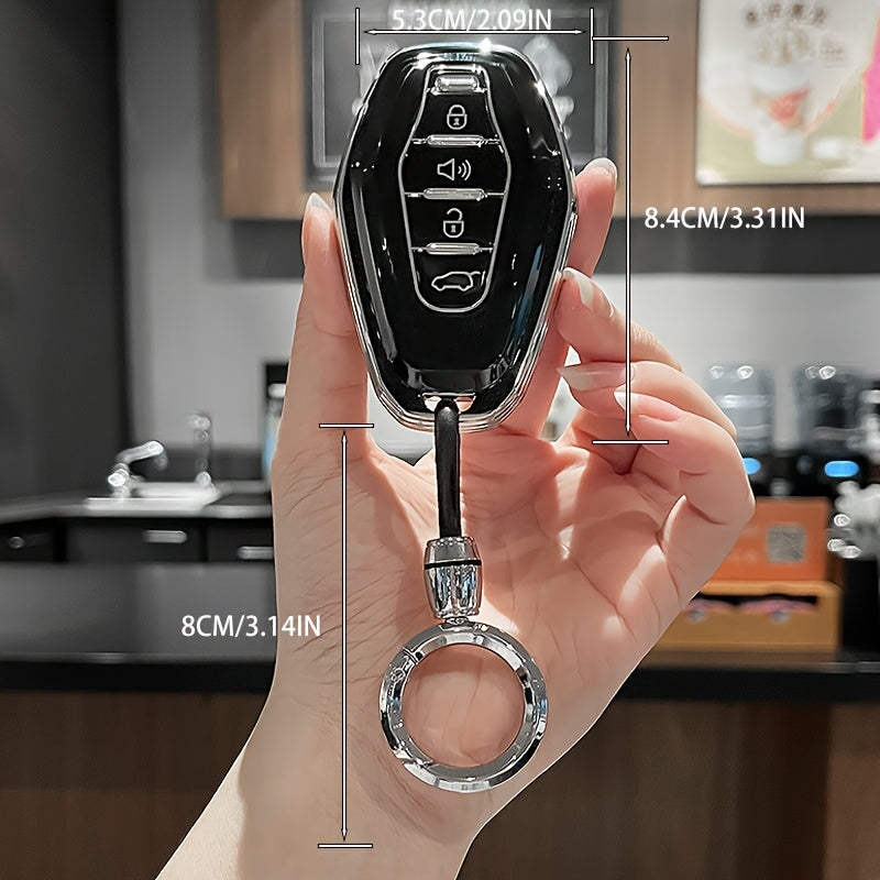 Car Key Fob Cover TPU Scratch-Resistant Shell Case for Vehicles Durable Accessory