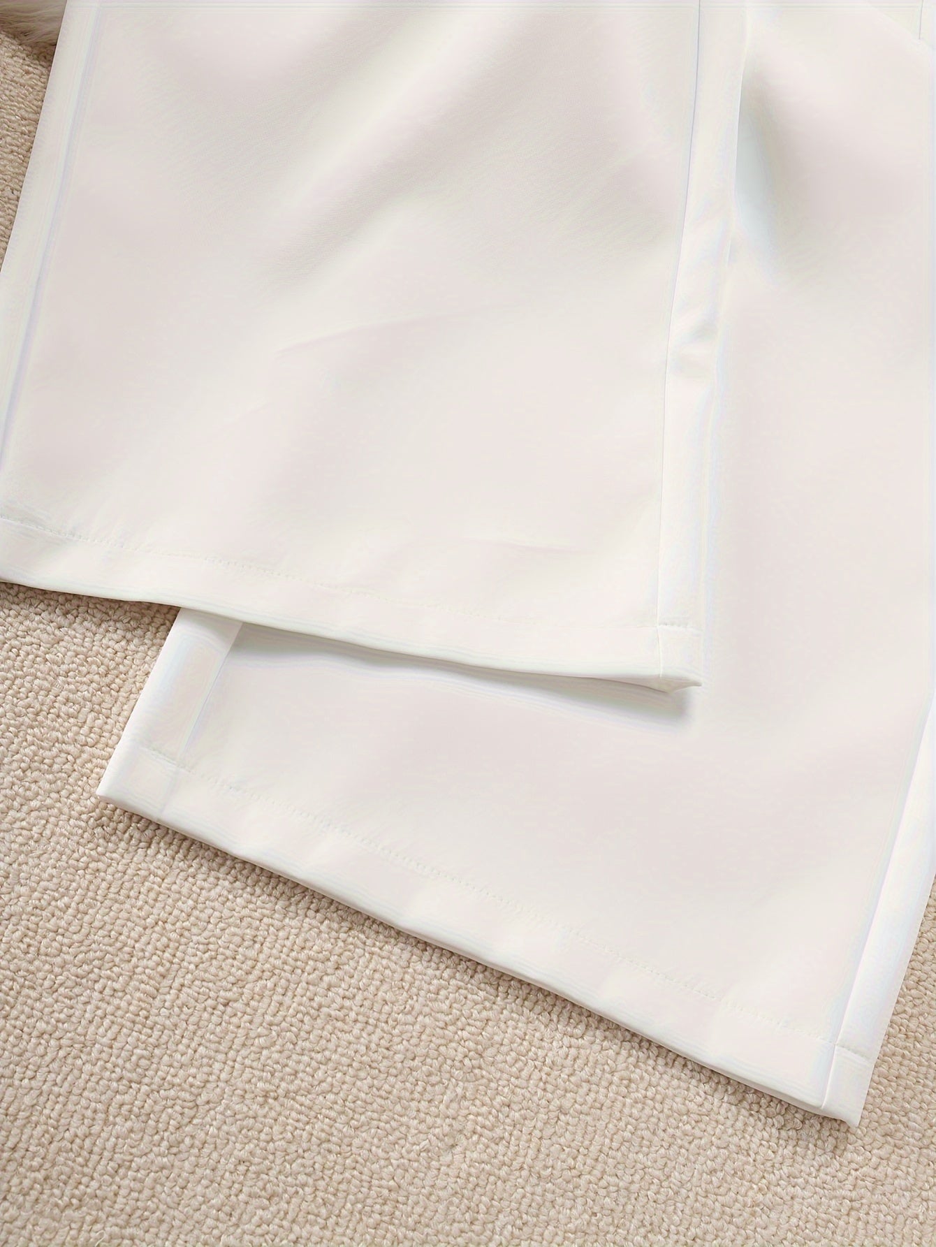 Women's Wide Leg Pants Solid Color Woven Polyester Elastane Spring Summer