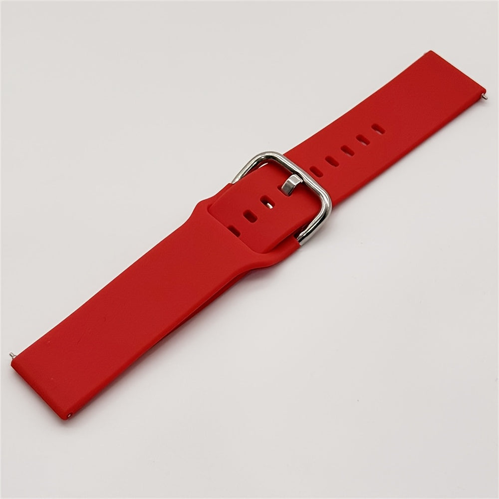 Unisex Silicone Watch Bands 20mm 22mm for Smartwatches with Tang Buckle or Loop Fastener